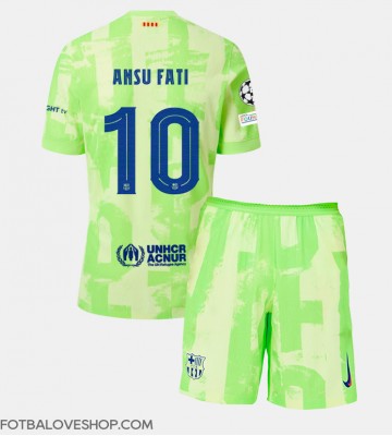 Barcelona Ansu Fati #10 Dětské Alternativní Dres 2024-25 Krátký Rukáv (+ trenýrky)
